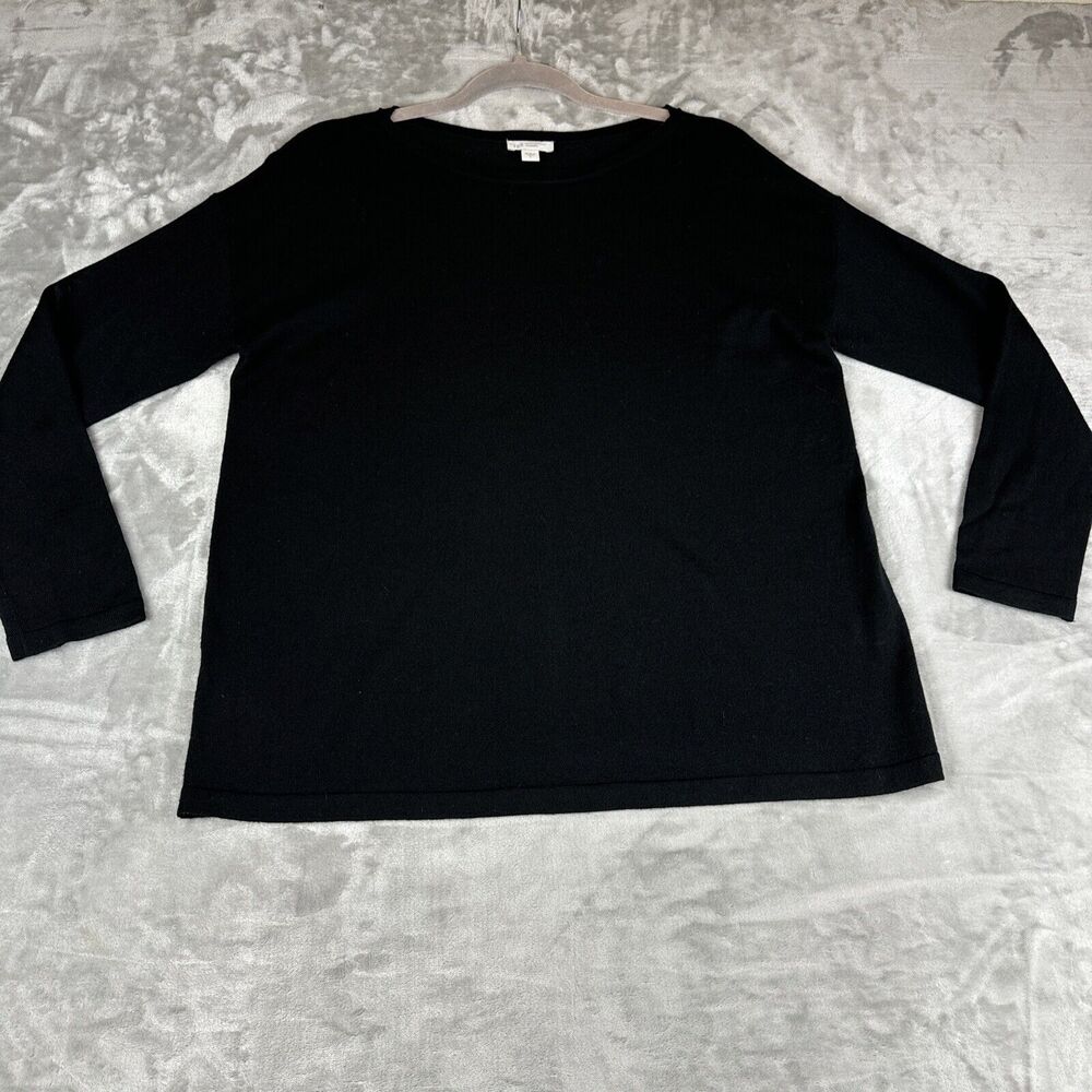 J. Jill 100% Merino Wool Sweater Womens Small Black Crew Neck Lightweight (1009) - Picture 3 of 10